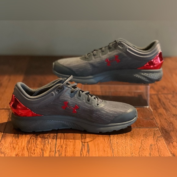 RARE New Under Armour Charged Escape 3 EVO Chrome Men Sneakers Grey Red Size 12 - Picture 13 of 15